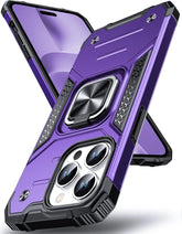 iPhone 14 Pro Military Grade Shockproof Case Cover with Kickstand Ring - FIXgenie